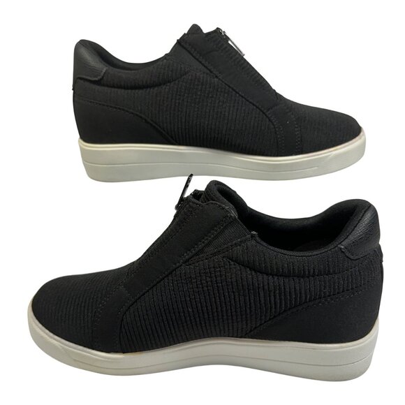 Ryka Womens Black Zip-Up Wedge Sneakers Size 7.5M Fabric Upper Cushioned Sole - Picture 2 of 8